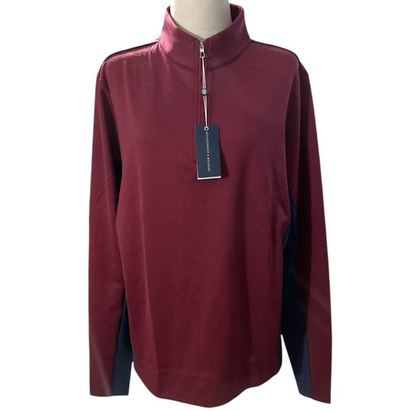 NWT Holderness and Bourne - The Brady Quarter Zip Pullover Port/Navy M